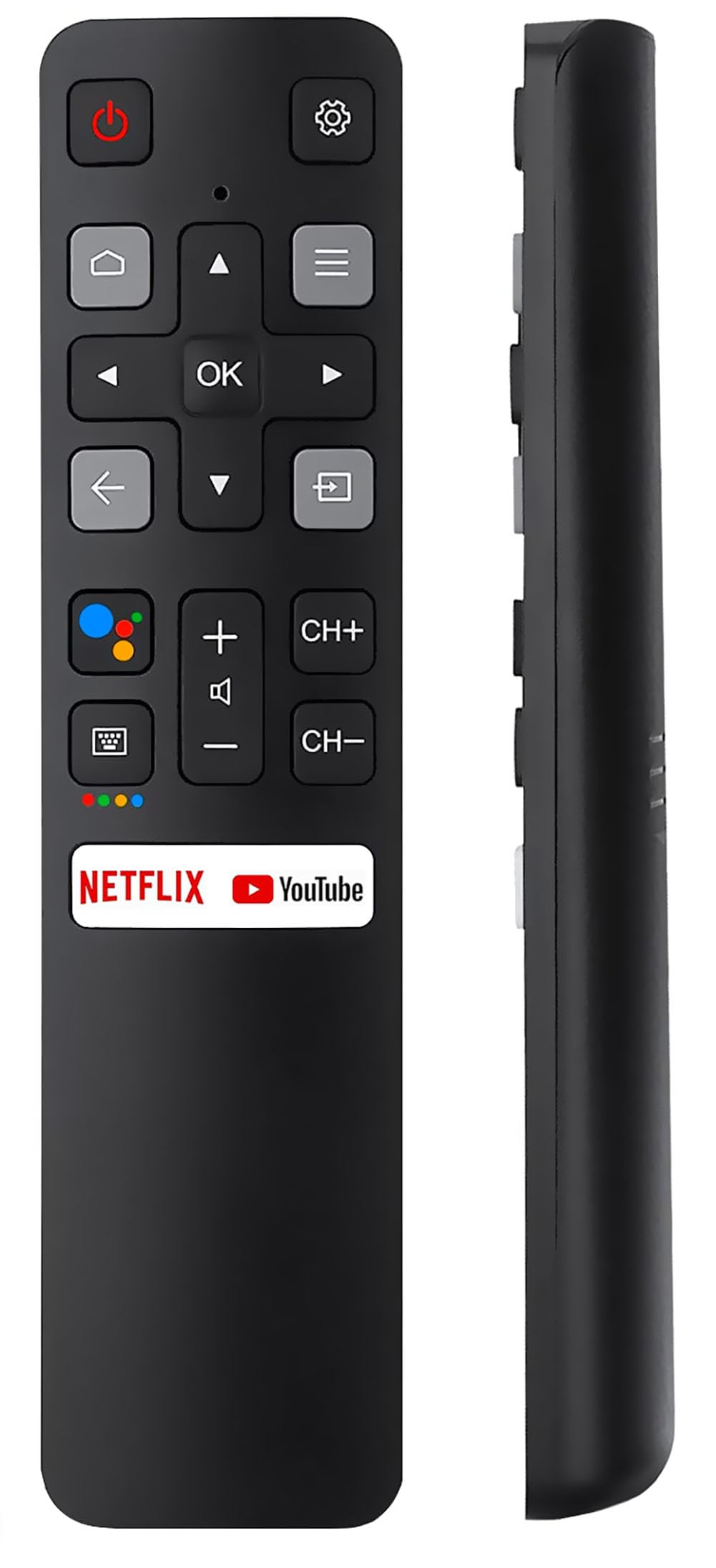 Zamiennik pilota do wszystkich TCL Android 4K UHD Smart TV [BEZ funkcji głosowej], (RC802V FNR1) Kompatybilny ze wszystkimi TCL Android TV 40S334 50S434 55S434 75S434 40S330 70S430 32S334 55S435