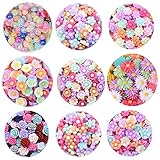 SUKPSY 100 Pcs Flatback Resin Flowers Mixed Loose Embellishments for DIY Crafts Hair Clips Phone Case Decorations Accessories (100)…