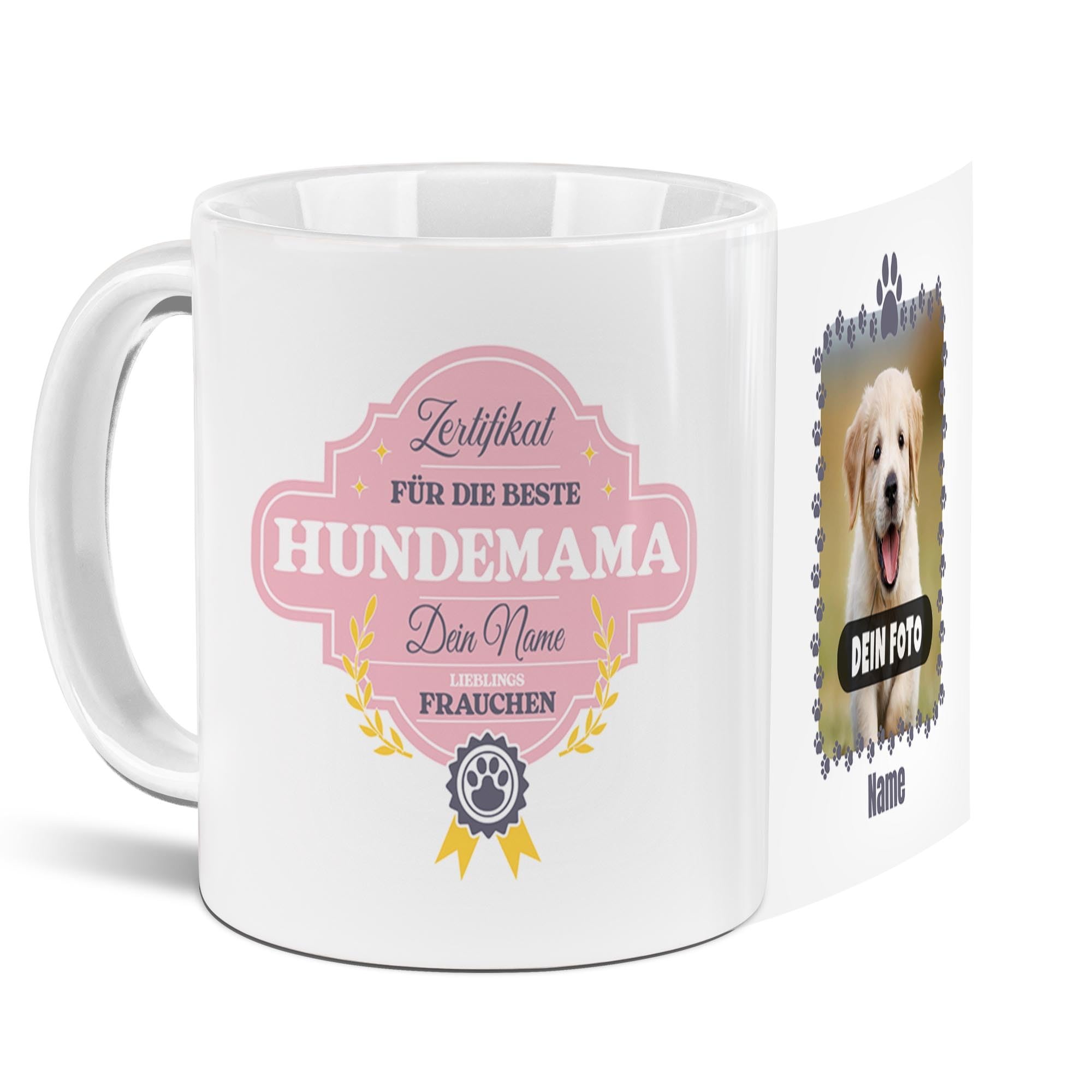Personalisiert Hunde-Tasse Mit Foto – 'Allerbester Hundeopa' Geschenk, 300 Ml, Spülmaschinenfest