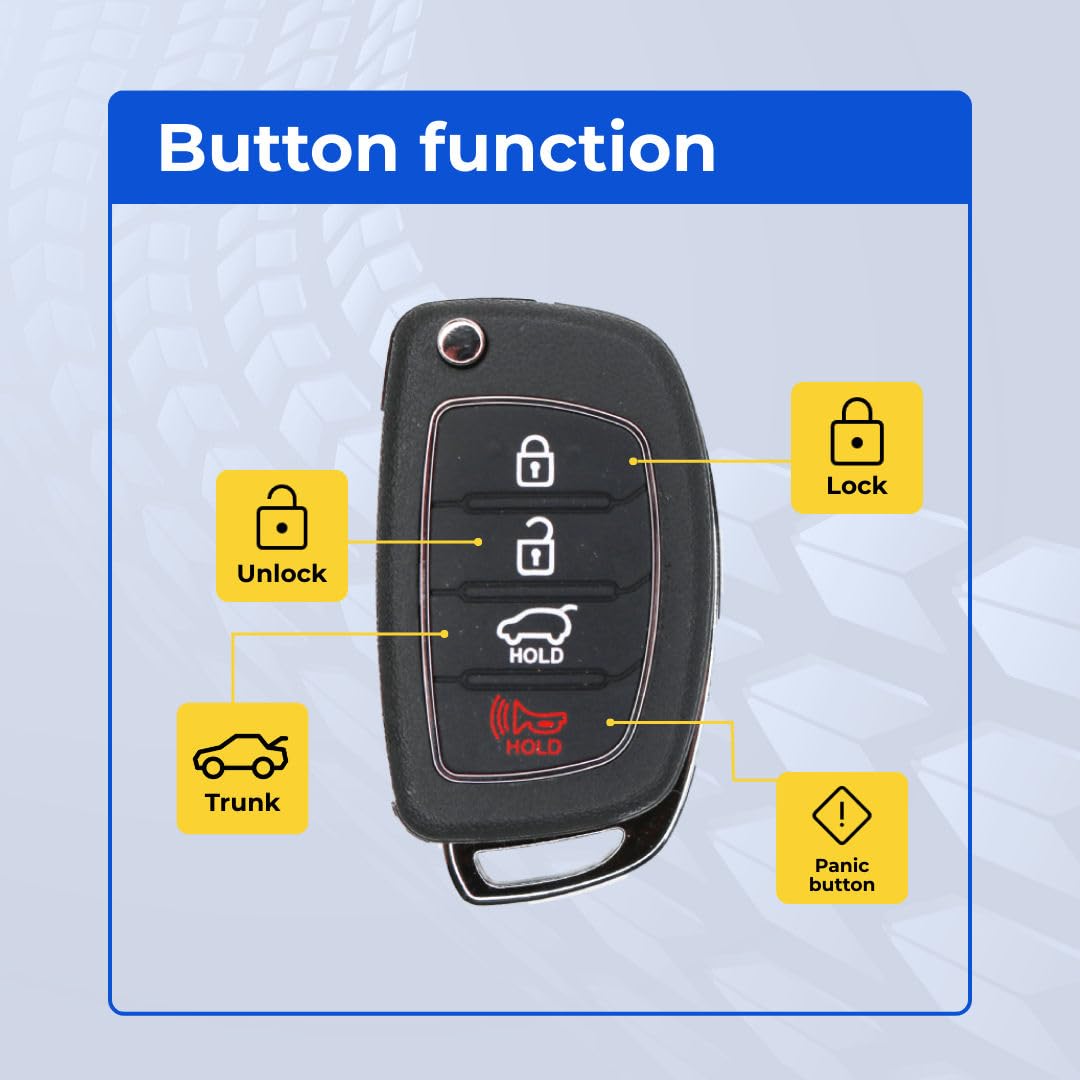 Telecomando di ricambio per telecomando senza chiave, per Hyundai Tucson Fcc TQ8-RKE-4F25 2016-2019, codice articolo 95430-D3010, confezione da 2