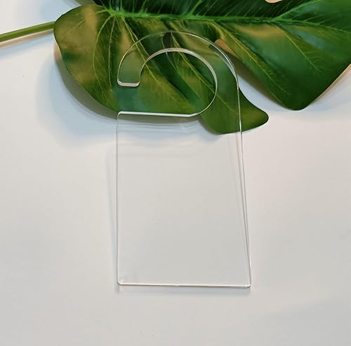 Miniatura 6 de 5 perchas acrílicas en blanco, colgador personalizado para niños, divisor de ropa acrílico liso para bricolaje, organizador de armario para niños de