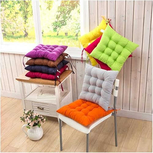 Miniatura 5 de Cojines cuadrados antideslizantes de felpa gruesa para asiento de silla de oficina, cojín de asiento de silla de oficina, suave tatami reversible,