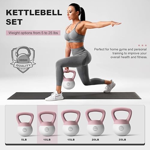 Miniatura 3 de Pesa rusa suave de 5 libras10 libras15 libras20 libras25 libras, pesas rusas suaves, agarre antideslizante, peso para entrenamiento de fuerza en el