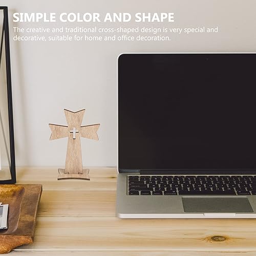 Miniatura 5 de Decoración de cruz de madera para manualidades, adornos en forma de cruz, decoración de mesa, 20 piezas, letrero de arte cruzado para regalar en el