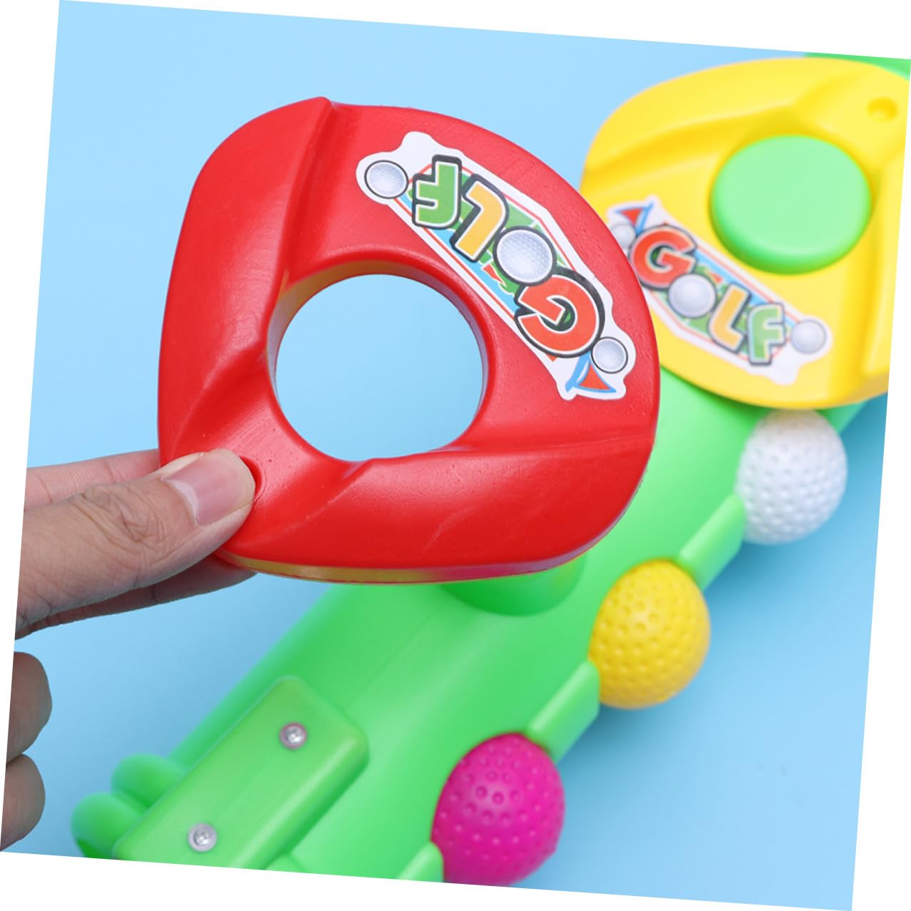 Set da Golf per Bambini Verde Plastica 2 Set Gioco | Uso Indoor e Outdoor, Leggero e Portatile, Attività Genitore-figlio per Toddler e Bambini