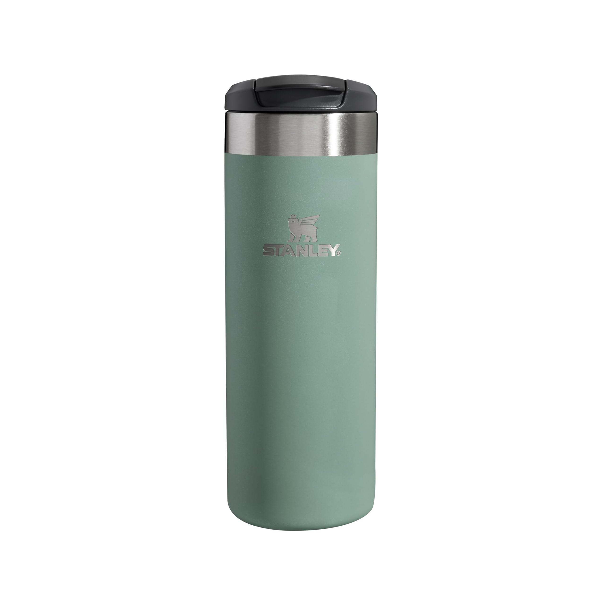 STANLEY 1913 Aerolight Transit Travel Mug 0.47L - Keeps 6 Hours Hot - 8 Hours Cold - Dishwasher Safe - Leakproof - Car Cup Holder Compatible - Insulated Coffee Cup - Shale
