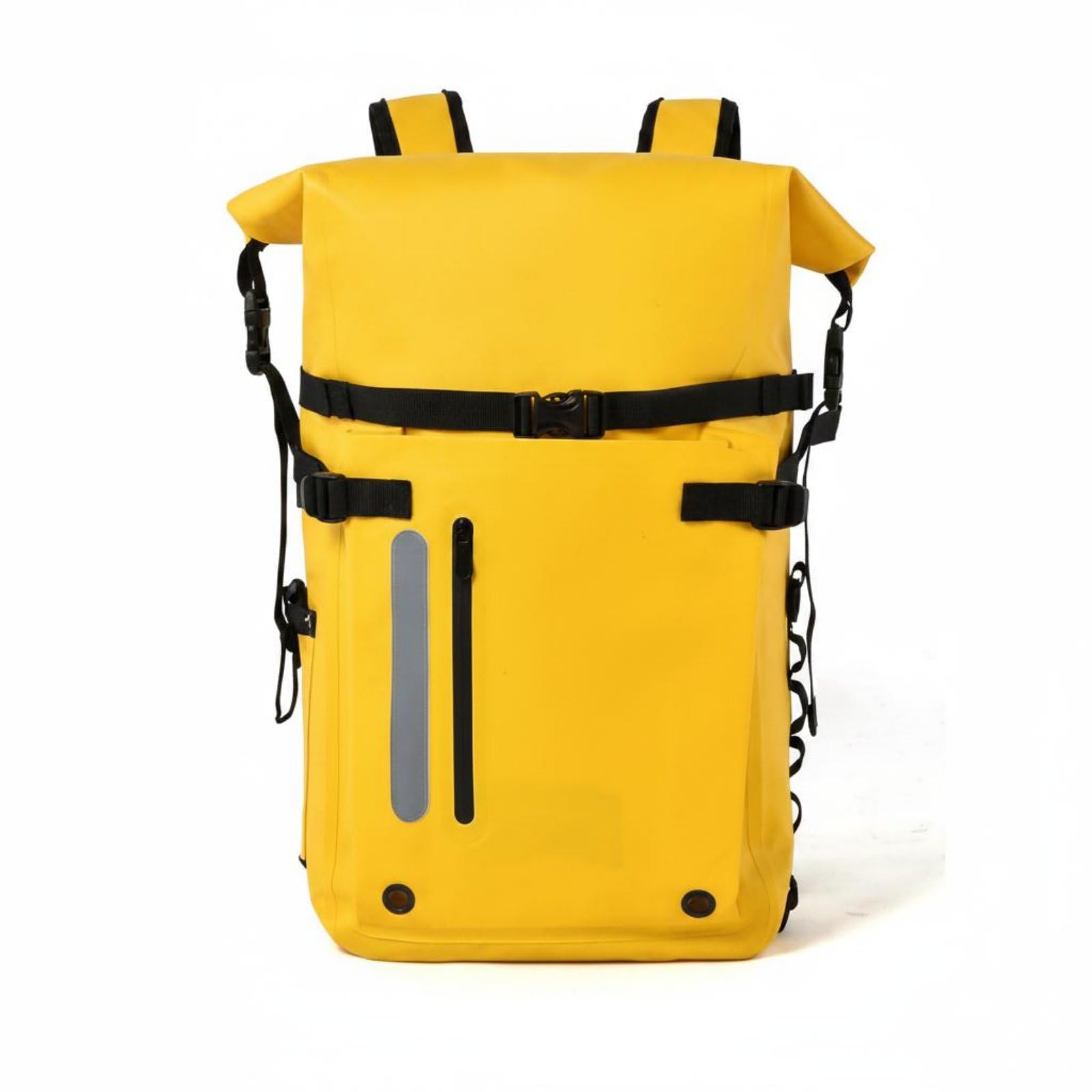 Sac à Dos Imperméable Étanche Multifonction Grande Capacité PVC Fermeture Étanche Réglable Pratique pour Natation Randonnée Plage Activités Extérieures, Jaune, Jaune, 30L