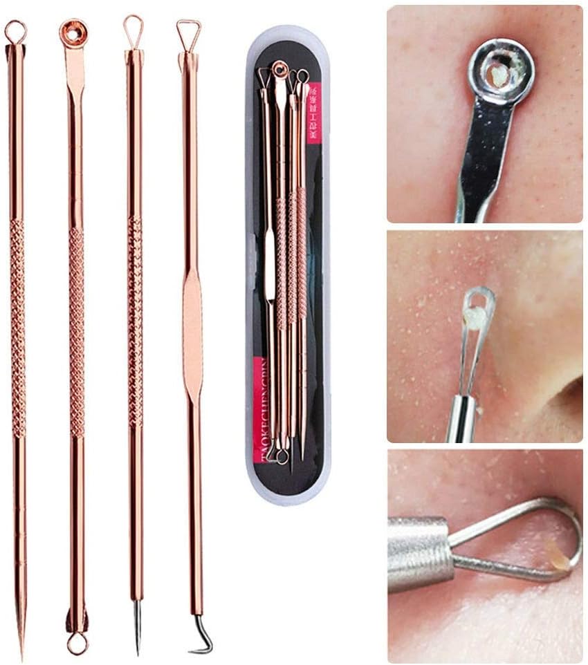 Pimple Acne Blemish Removal Tools Set 3 4 5 8 PC Roestvrijstalen Blackhead Remover Tool Kit Whitehead Pimple Spot Acne Extractor Remover Tool Kit Blackhead Remover Comedone Extractor