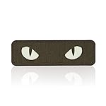 M-Tac Cat Eyes - Glow in The Dark - Morale Patches Tactical Patch Military Combat Hook Fasteners (Ranger Green - GITD)