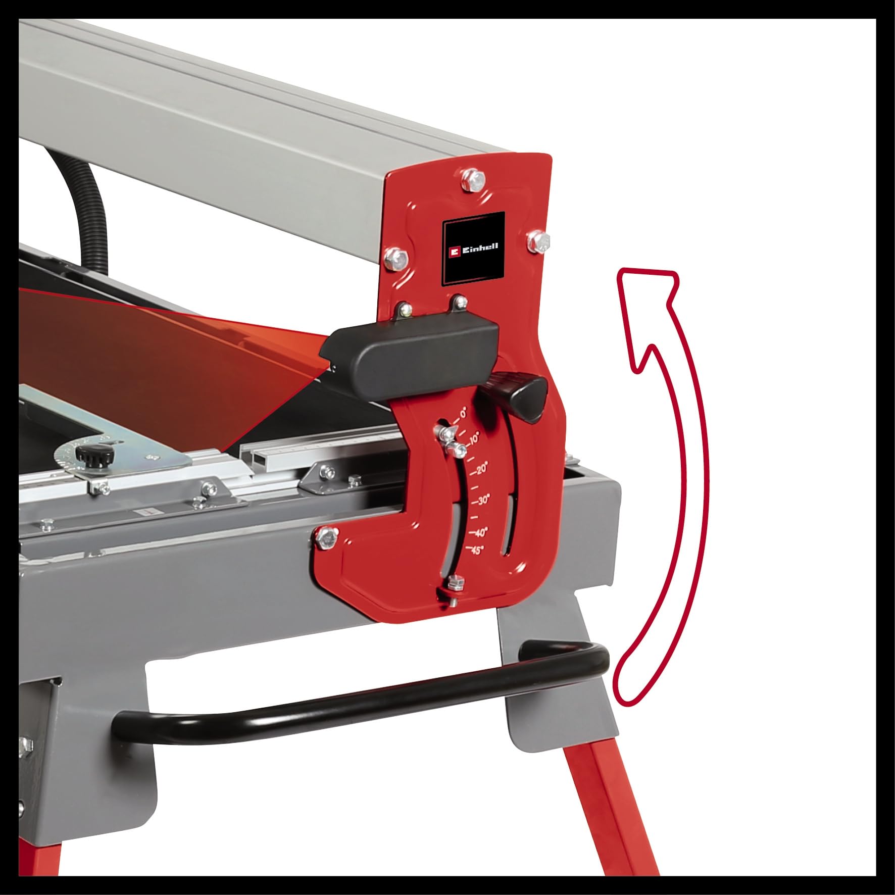 Einhell Coupe-carrelage radial TE-TC 920 UL (900 W, Longueur de coupe : 920 mm, Piètement repliable, Grand bac de récupération d'eau, Disque à tronçonner au diamant turbo, Laser)