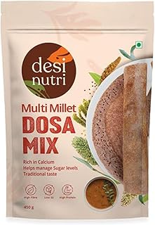 Desi Nutri Multi Millet Dosa Mix | Millet Dosa Mix | Dosa Batter with Millets | Instant Millet Dosa Mix - 450gms | Rich in Vitamins and Minerals