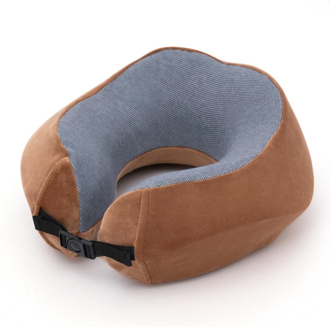 Poduszka Podróżna Poduszka Podróżna Z Pianki Memory Foam, Bawełniana Poduszka Podróżna Na Szyję Ze Zdejmowanym Pokrowcem Do Samolotu Poduszka na Kark(Bruin)