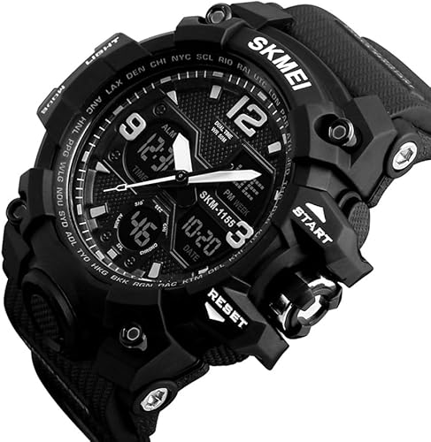 Miniatura 3 de SKMEI Reloj deportivo para hombre esfera grande resistente al agua cronómetro alarma luz trasera LED reloj de pulsera con cuenta atrás