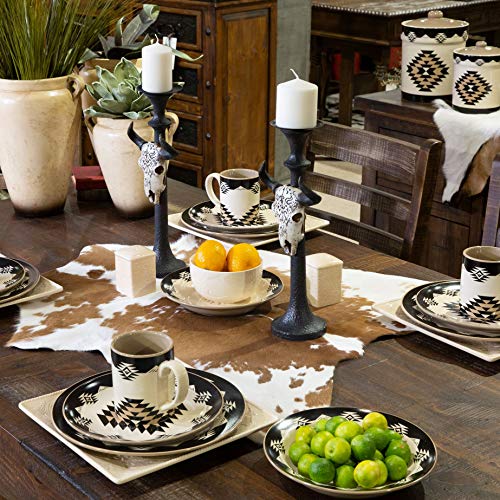 HiEnd Accents Chalet Aztec 16-PC Southwestern Ceramic Dinnerware Set