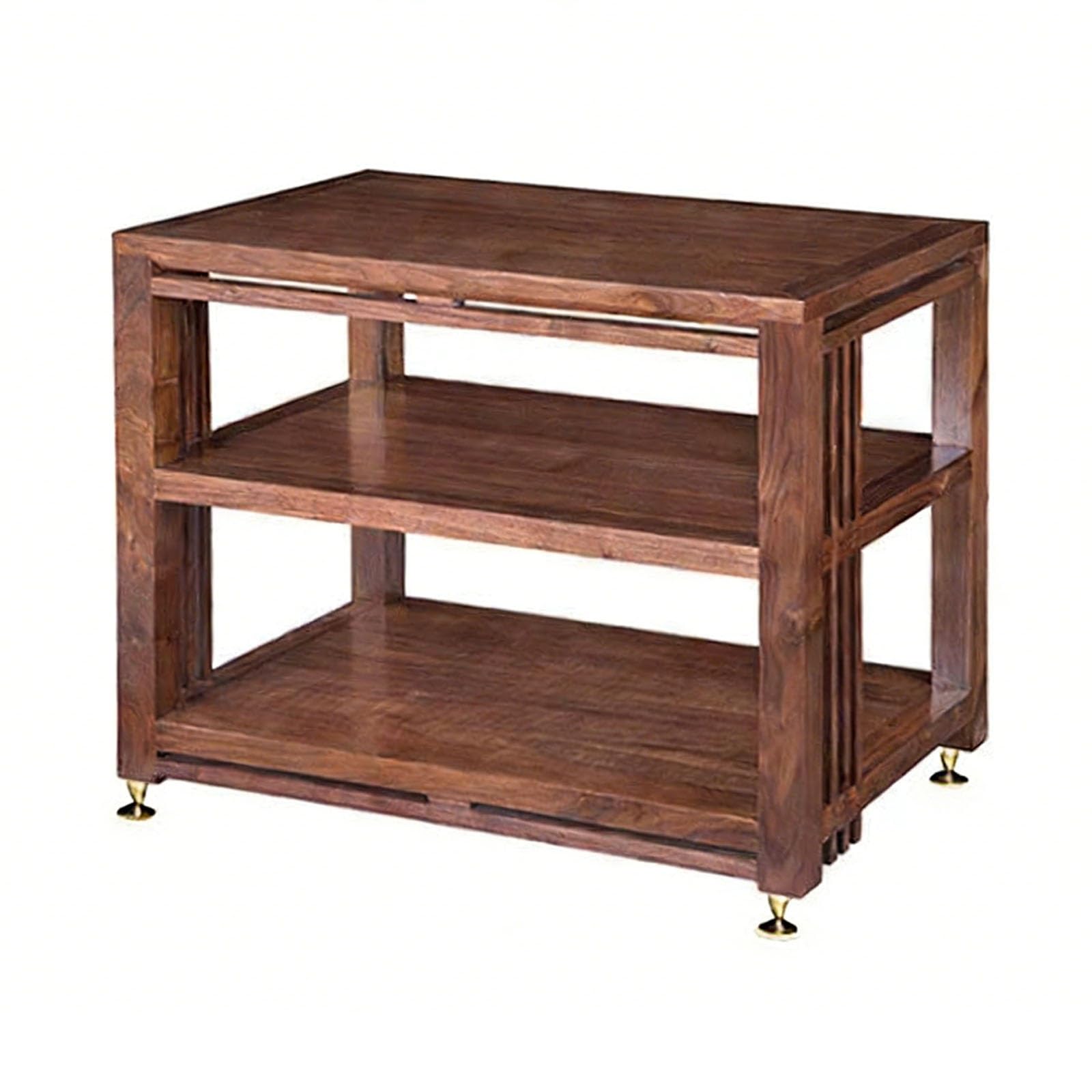 Armoire de Rangement multimédia à Plusieurs Niveaux avec Pieds amortisseurs et Conception Ouverte pour l'organisation du matériel Audio-vidéo