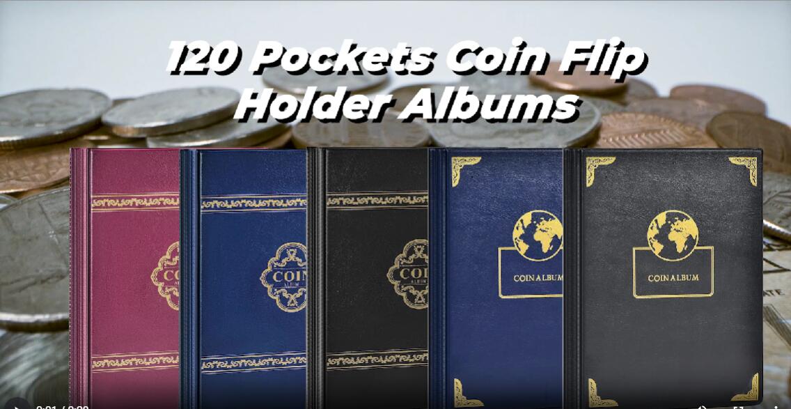 Amazon.com: 120 Pockets Coin Flip Holder Albums, 2x2 inches Coin