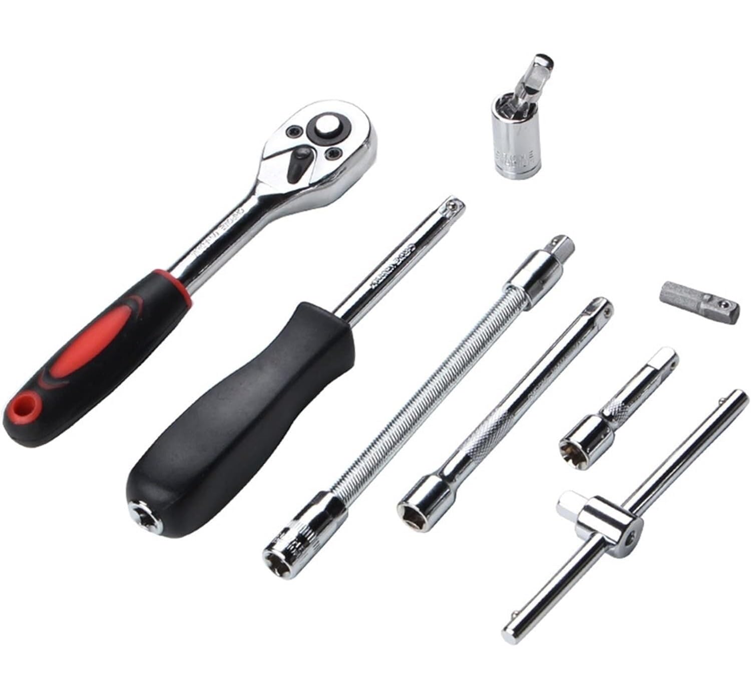 Juego de Herramientas, Juego De Herramientas Reparación Combinadas Coche con Llave Dinamométrica Trinquete Hexagonal Enchufe 46 Uds Bicicletas y Coches(Black)