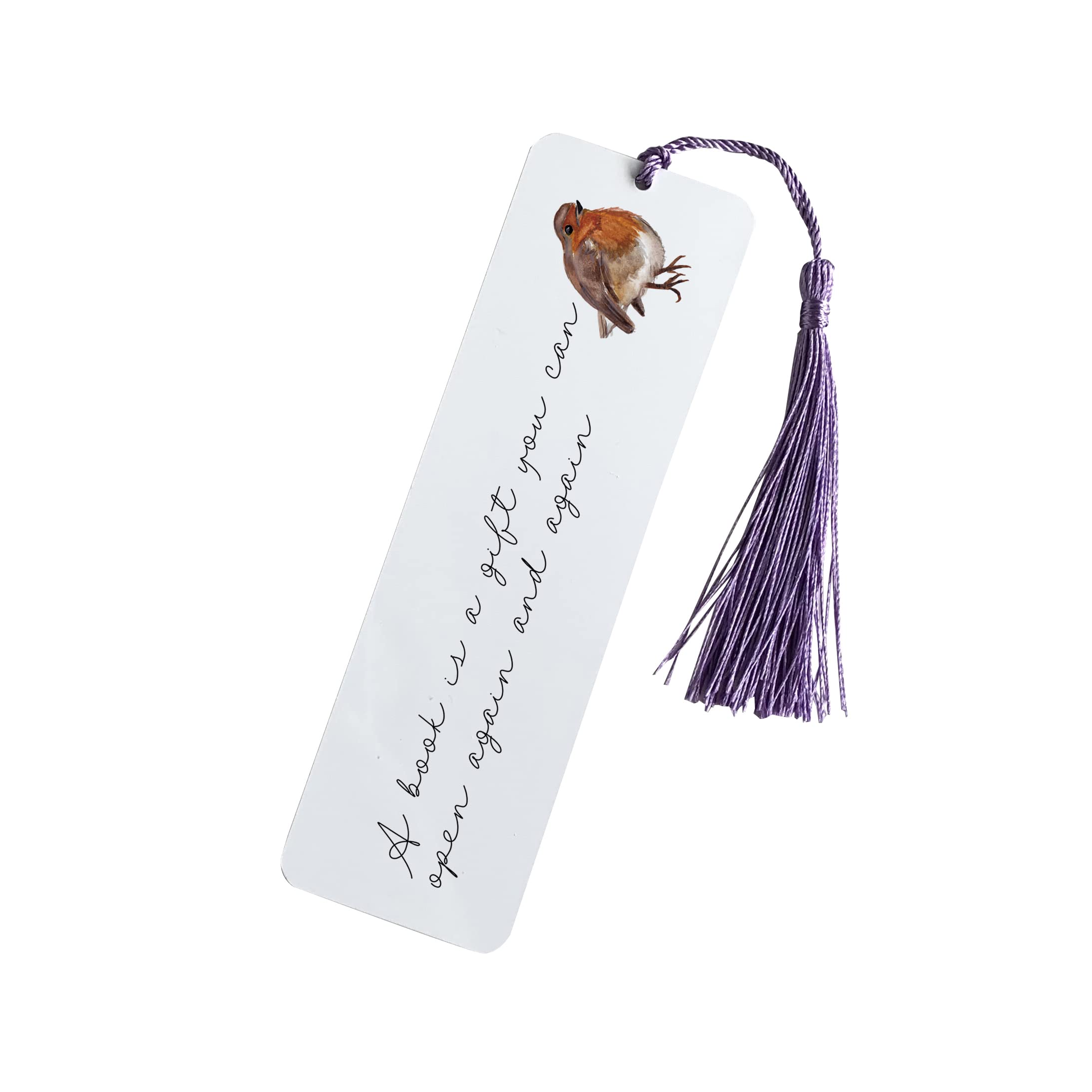 Robin Bird Name Bookmark with Tassel Gift for Her Book Lover Women Teacher Present