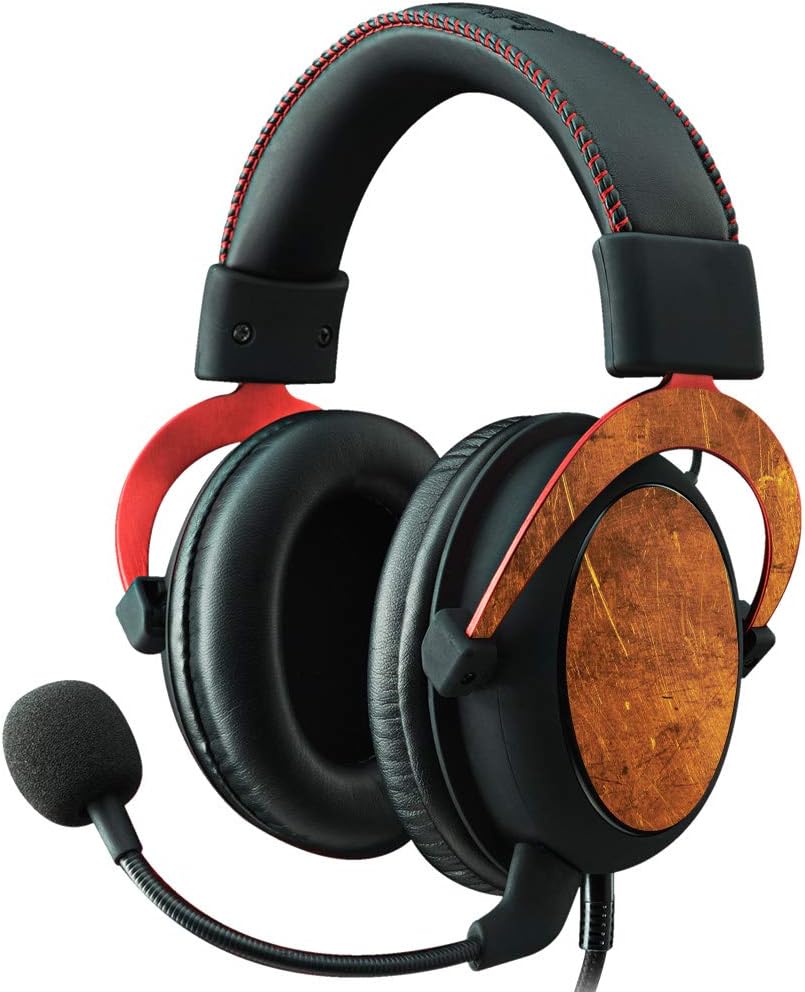 MightySkins Skin compatible con auriculares para juegos Kingston HyperX Cloud II – Oro texturizado | Cubierta protectora de vinilo duradera y única | Fácil de aplicar y quitar | Hecho en los EE.UU.
