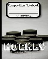 Vista 1 de Hockey Composition Notebook Standard College Ruled Book for Note Taking, Journaling, Essay Writing and More