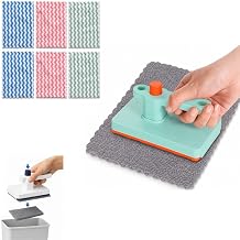 No-Touch Snap Grip Mini Mop, with 9PCS Cloth Changing Zero Contact Retractable Disposable Dust Hands Free Using Any Cloth One Click Snap Grip Portable Lazy Automatic Gripping Clamp Mops Kit