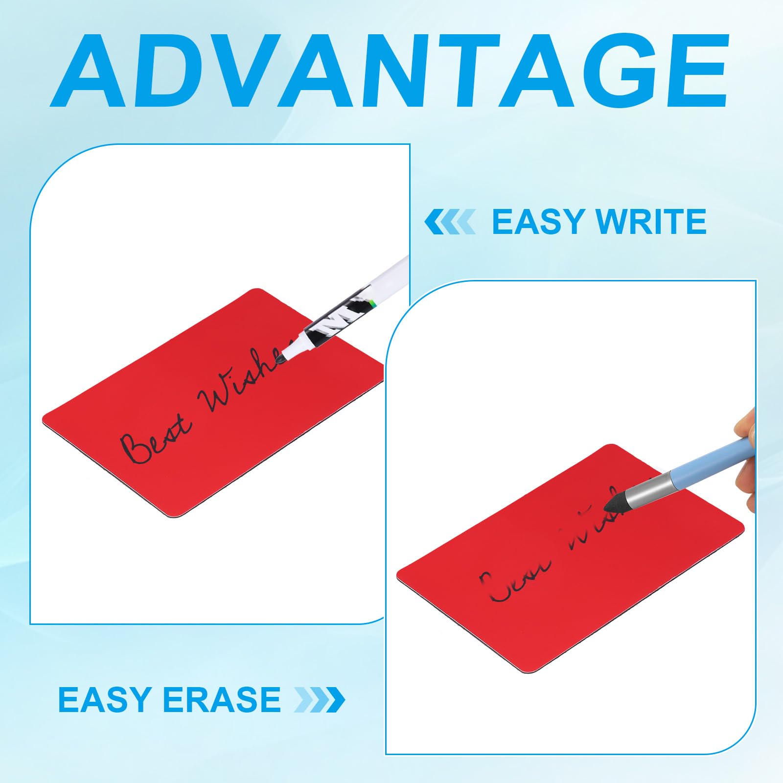 PATIKIL 20 Pcs Etichette Magnetiche Cancellabili Etichette Rosso 4.8"x3.2"