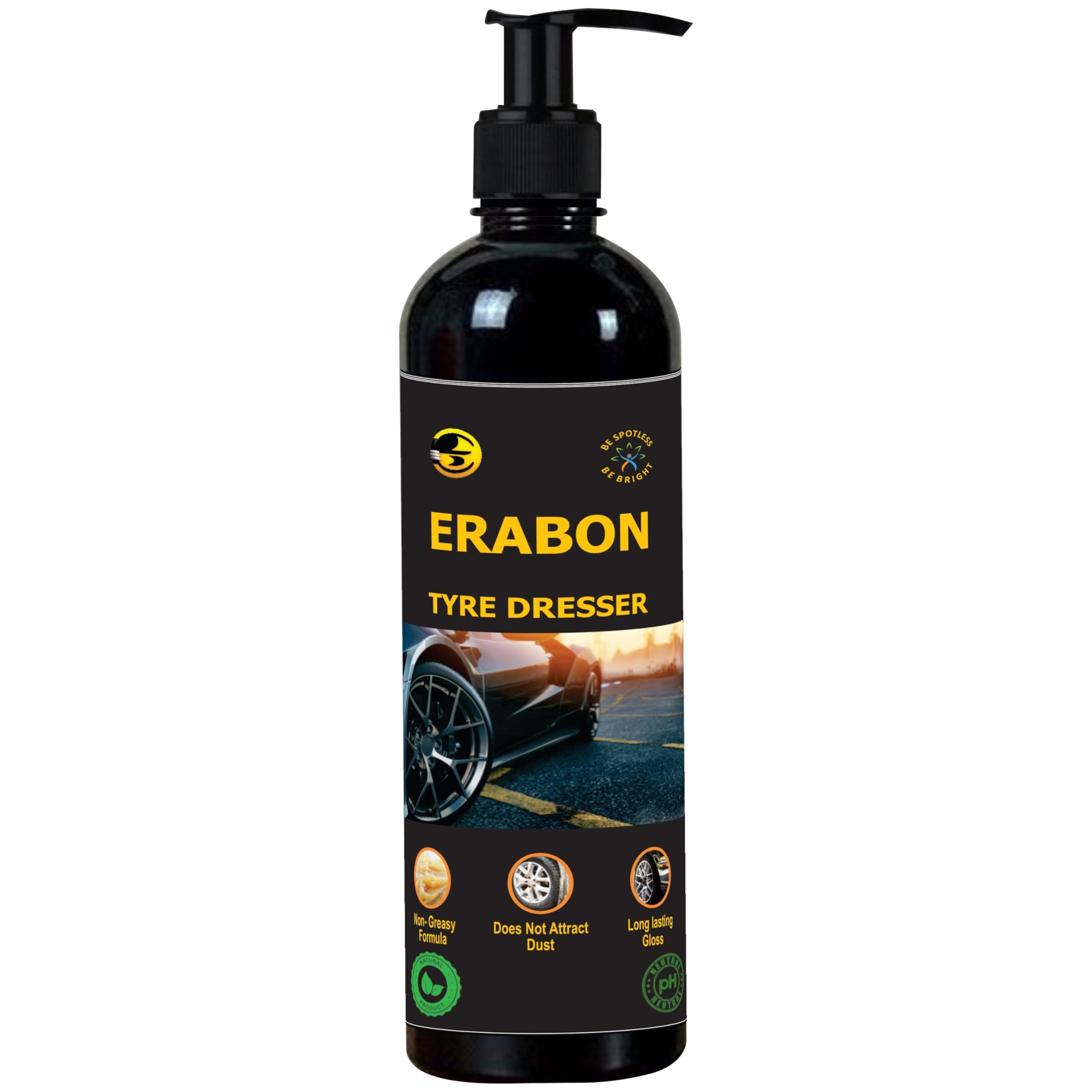 Tyre Shiner Polish Rose Sent Natural Shining with Zero dust Attraction & Long Lasting Effective - 500 ML Pack of 3-image-49