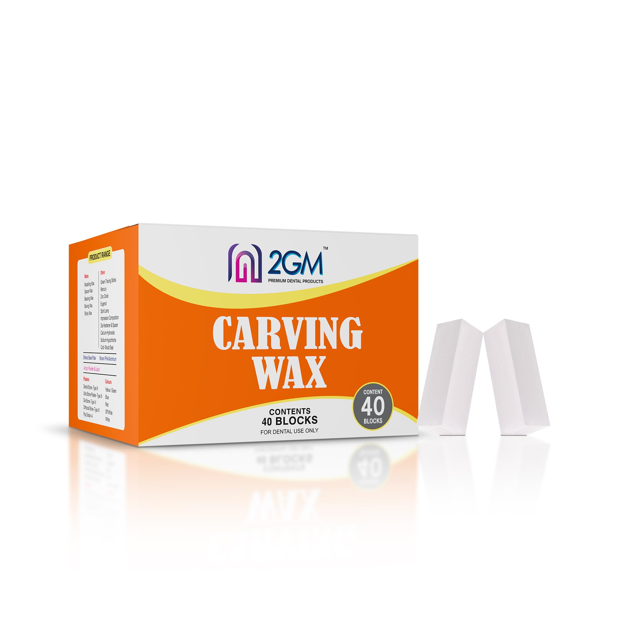 2GM Dental Carving Wax/Paraffin Sculpting Wax, Precision Blocks 200g, Used for Professional Grade Dental Modeling, Techniques & Students Projects, 40 Blocks (White)-image-18