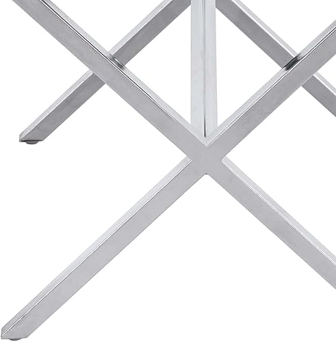 Miniatura 5 de Duhome Taburete de tocador, moderno taburete otomano de piel sintética para tocador, banco de tocador con patas en X de metal, taburete de