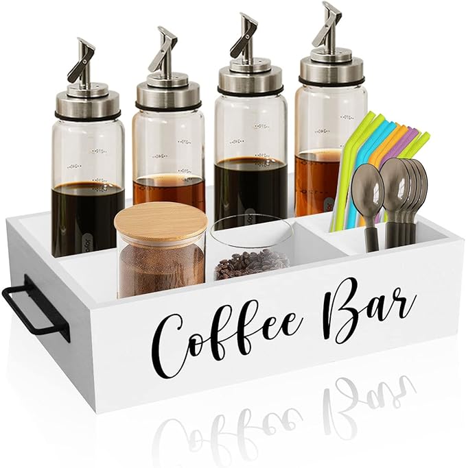 Farmhouse Coffee Bar Accessories Organizer