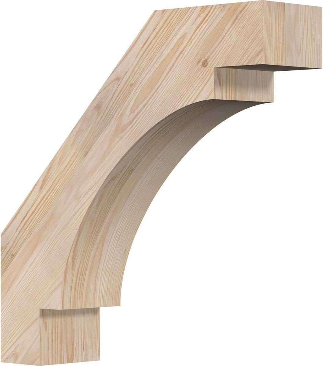 Ekena Millwork BRC06X22X22MRC00SDF 5 1/2W x 22D x 22H Merced Smooth Knee Brace, Douglas Fir