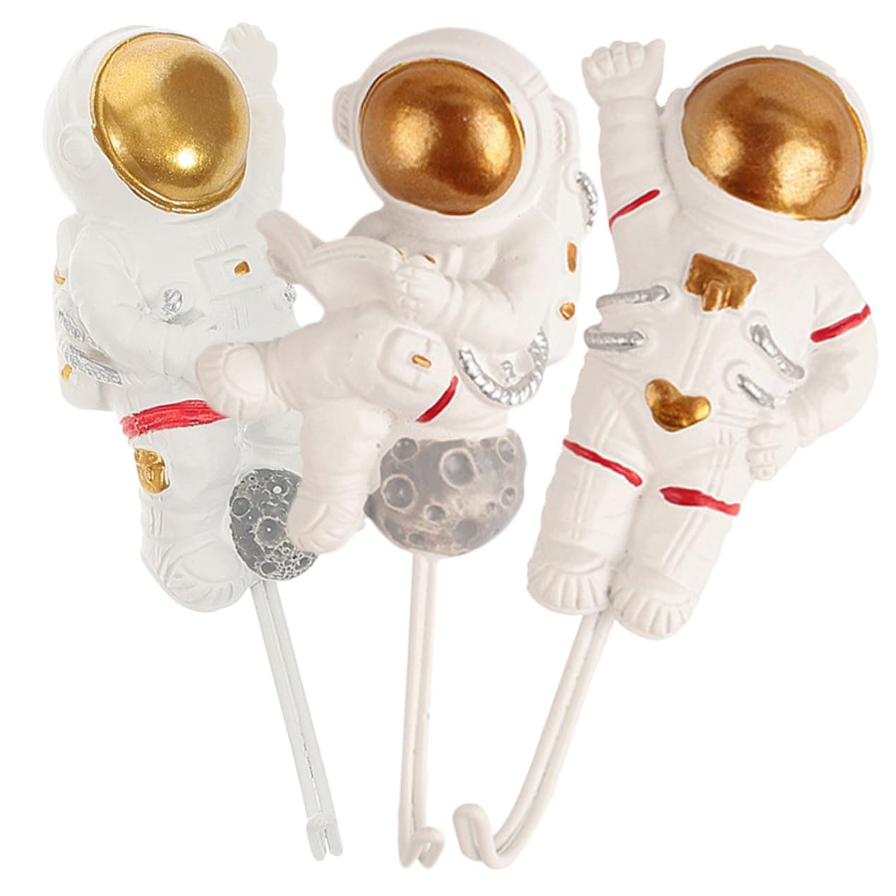 Crochets muraux adhésifs astronautes en résine pour support mural cuisine