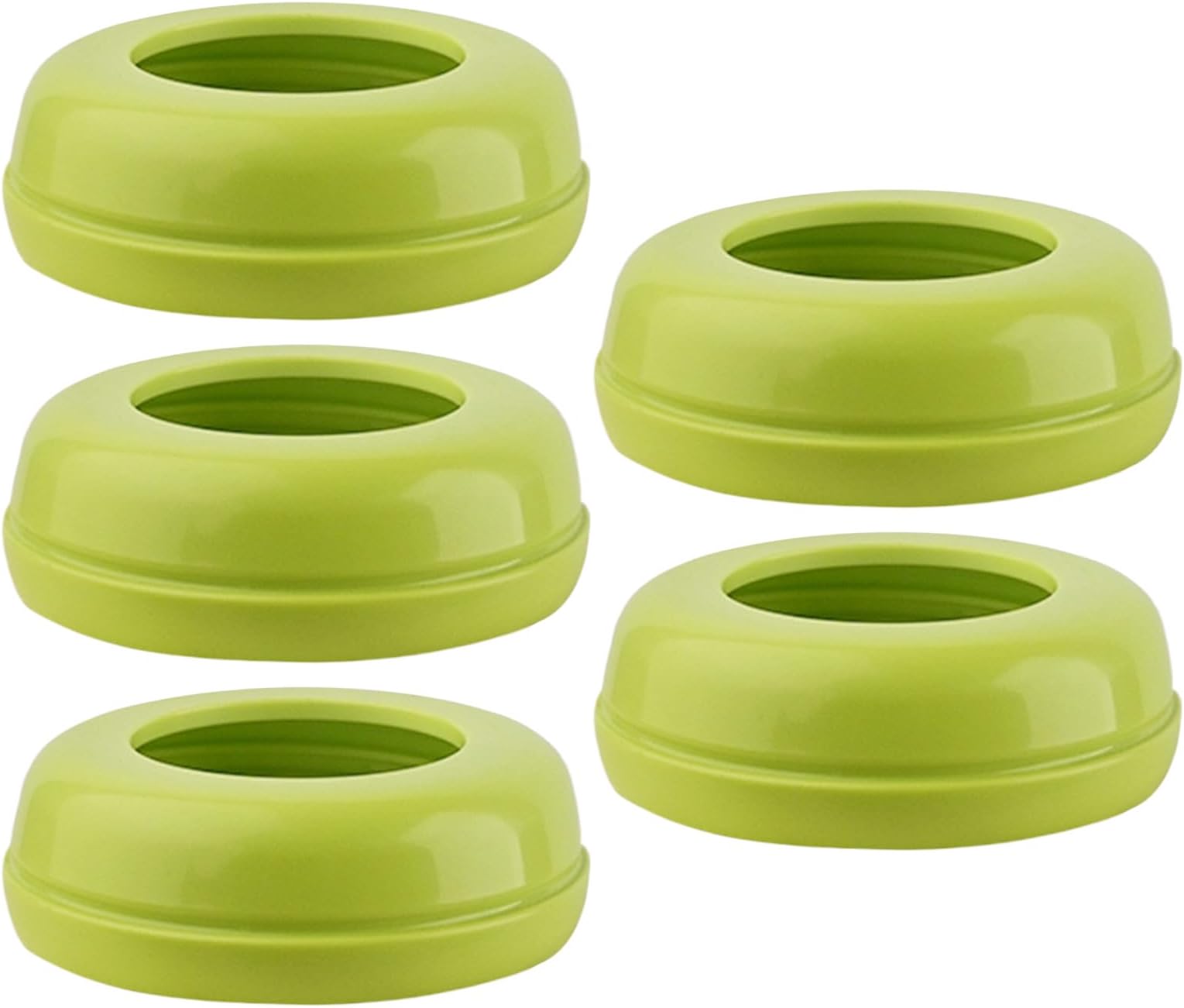 Bottle Collar Rings - Pack Of Five Replacement Screw Collars | Feeding Bottle Rings, Food Grade Leak Proof Bottles Screw Ring, Infant Feeding Cup Collar Set For Home Use