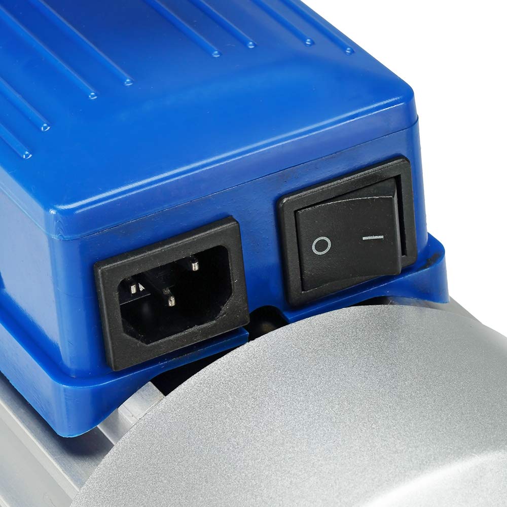 Melko Vakuumpumpe Unterdruckpumpe 2-stufig 10CFM für Klimaanlage 745 Watt | Saugleistung 284 l/Min., Gehäuse aus Aluminiumlegierung, 1/4 und 3/8 Zoll SAE, geeignet für R134a, R410a und R22