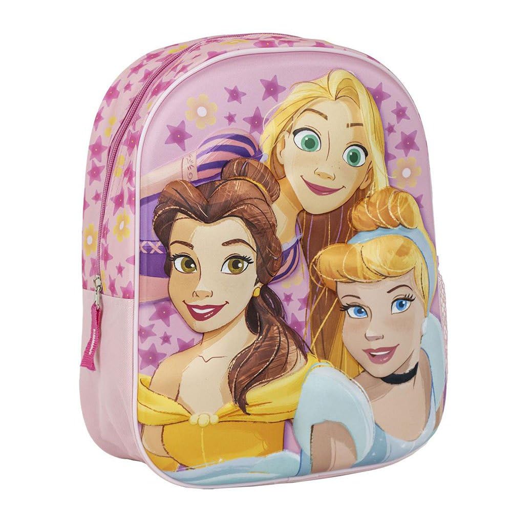 CERDÁ LIFE'S LITTLE MOMENTS 3D Princess, Mochila Infantil de Princesas de Disney Unisex niños, Rosa, S