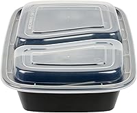 Vista 14 de Restaurantware Asporto - Cajas para llevar con compartimento de 32 onzas, 50 recipientes para preparar comidas para microondas, 2 compartimentos