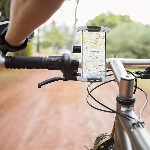 Miniatura 5 de Ibera Soporte para teléfono múltiple - Soporte de teléfono para bicicleta seguro y ajustable - Compatibilidad universal - Fácil instalación