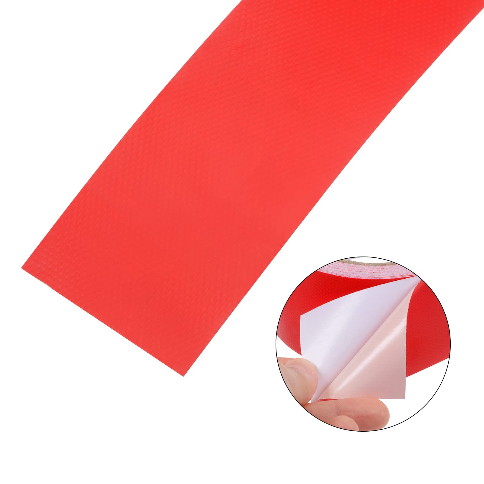 KeuLen Klebeband, Planen-Reparaturband, Zelt-Reparaturband, 3 Stück, 5,1 cm x 4,6 m, universelles wasserdichtes Markisentuch-Reparaturband for Bastelarbeiten, Heimwerker, Outdoor-Zelt, rot