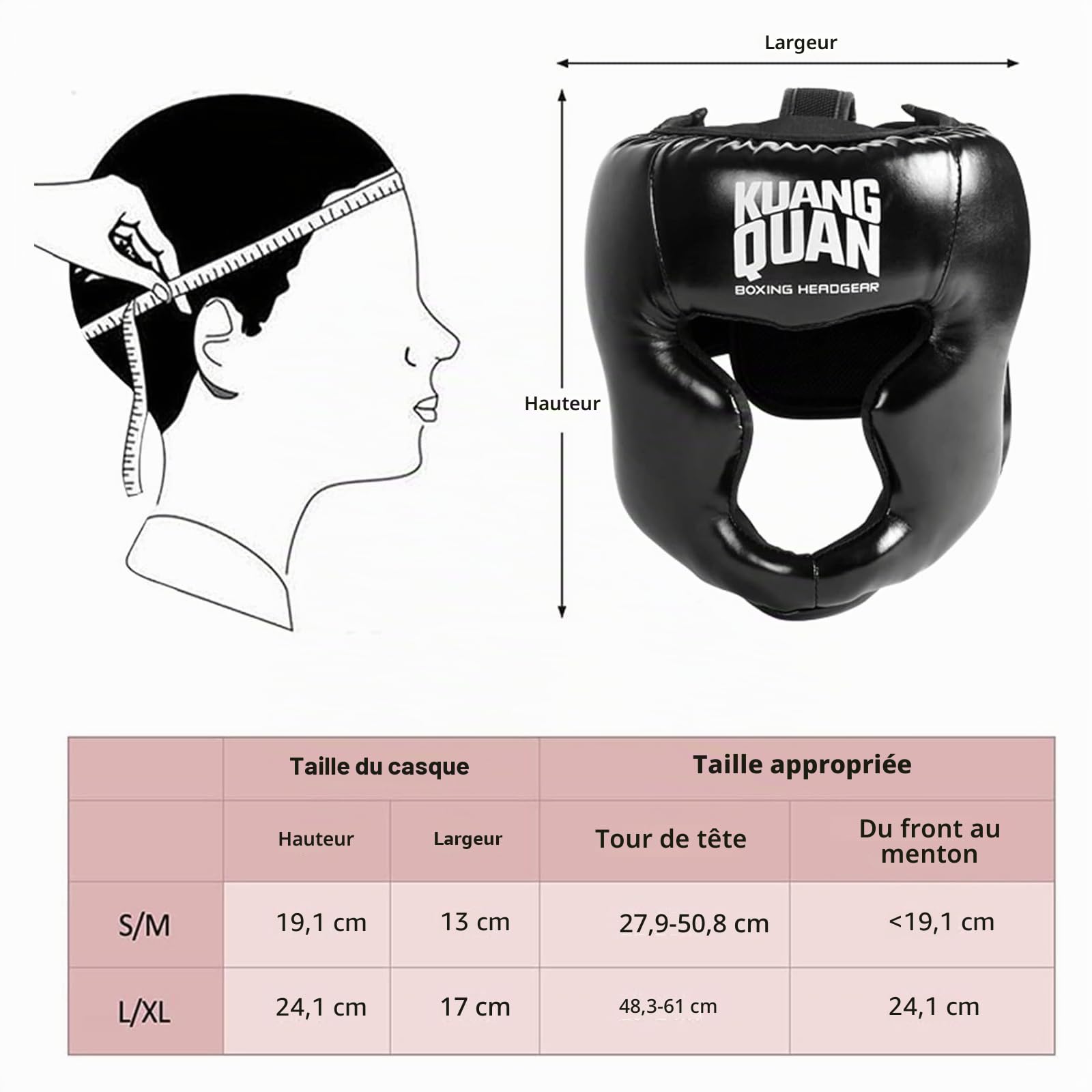 Casque de Boxe pour Kickboxing, Arts Martiaux, Entraînement MMA, Protection du Visage, Casque avec Protection Maximale
