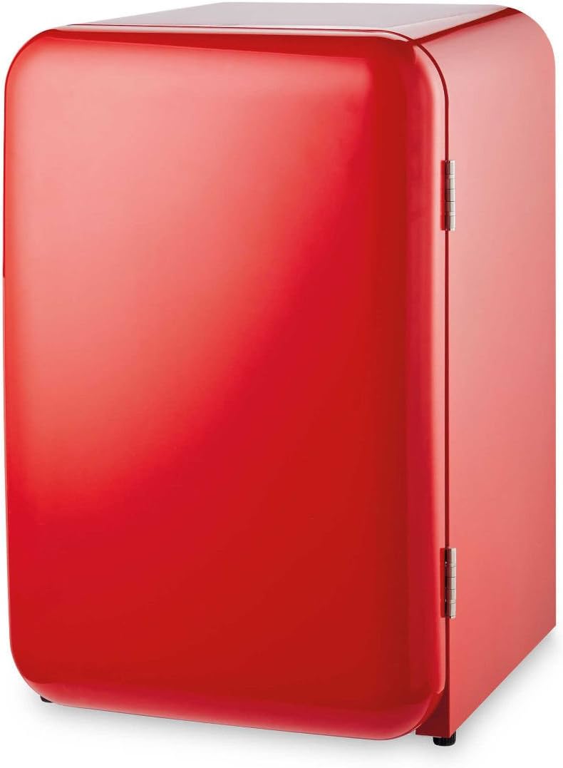 Retro Fridge Under-counter 12 Month Warranty 130 Litre Capacity Single Door (Red) [Energy Class A+]