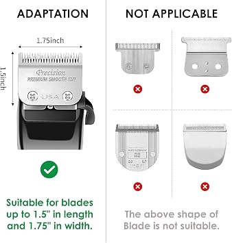 Clipper Guards with Metal Clip, Hair Clipper Combs Set Fit for Wahl, 3 Cutting Lengths 2 inch/1.5 inch/1.25 inch, Trimmer Accessories Fits Most Wahl Clippers (Black, 10 12 16)