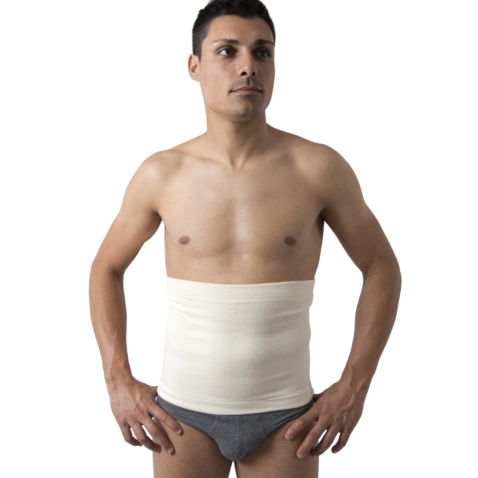 Beman 563 - Pancera Termica in Lana d'Angora e Merino, Termocintura Fascia Lombare elastica Contenitiva Unisex per Uomo e Donna, Calda e Riscaldante, Mal di Schiena lombare H.27 (M)