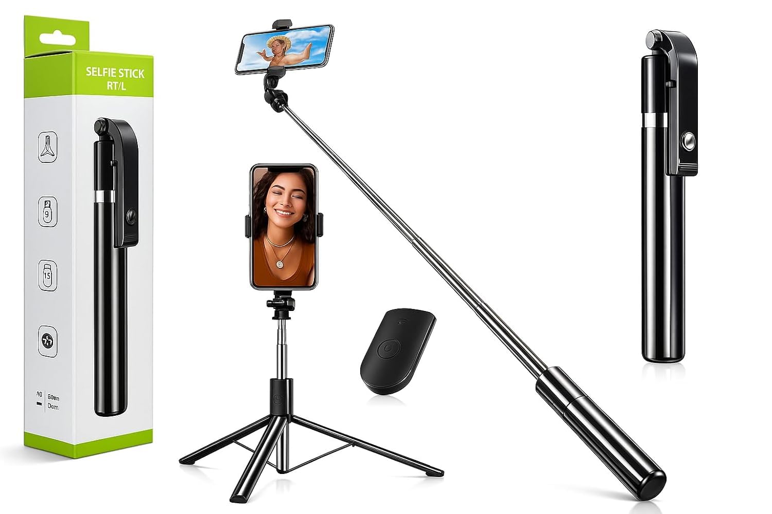 Yoozon Selfie Stick Bluetooth, Extendable Selfie Stick with Wireless Remote and Tripod Stand Selfie Stick for iPhone X/iPhone 8/8 Plus/iPhone 7/iPhone 7 Plus/Galaxy S9/S9 Plus/Note 8/S8/S8 Plus/More-picture-13