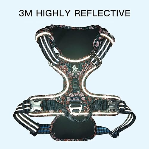 Miniatura 3 de Arnés reflectante sin tirones para perro, con asa y clip frontal, arnés acolchado de neopreno para cachorros, perros pequeños, medianos y grandes, 3