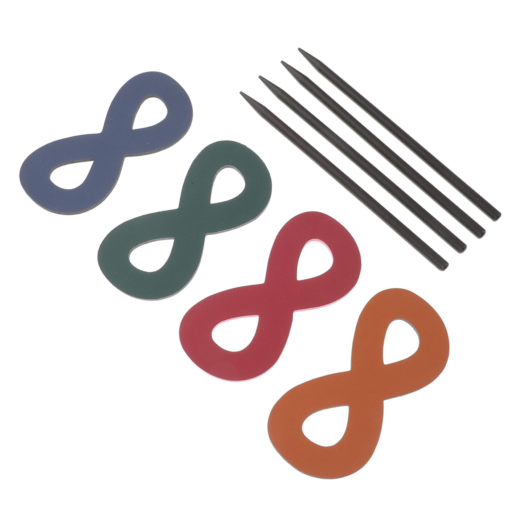 Beatifufu 4pcs Chic Leather Hair Barrette Stick Elegant Hair Accessories for Women for Weddings Parties Daily Use Pu Leather Design