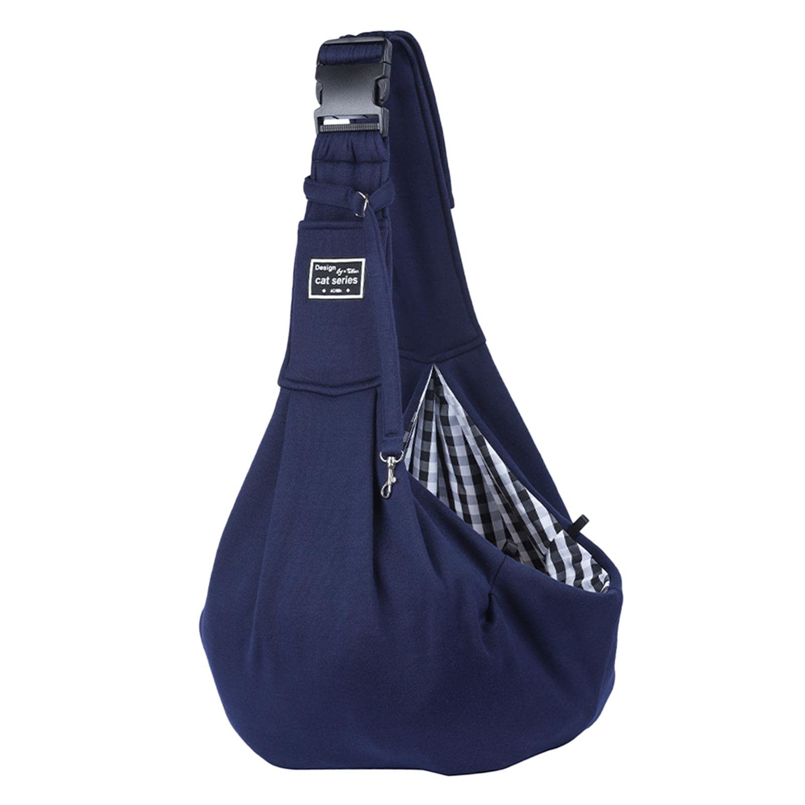 Transportín plegable para mascotas con correa para el hombro bolso azul oscuro perros gatos