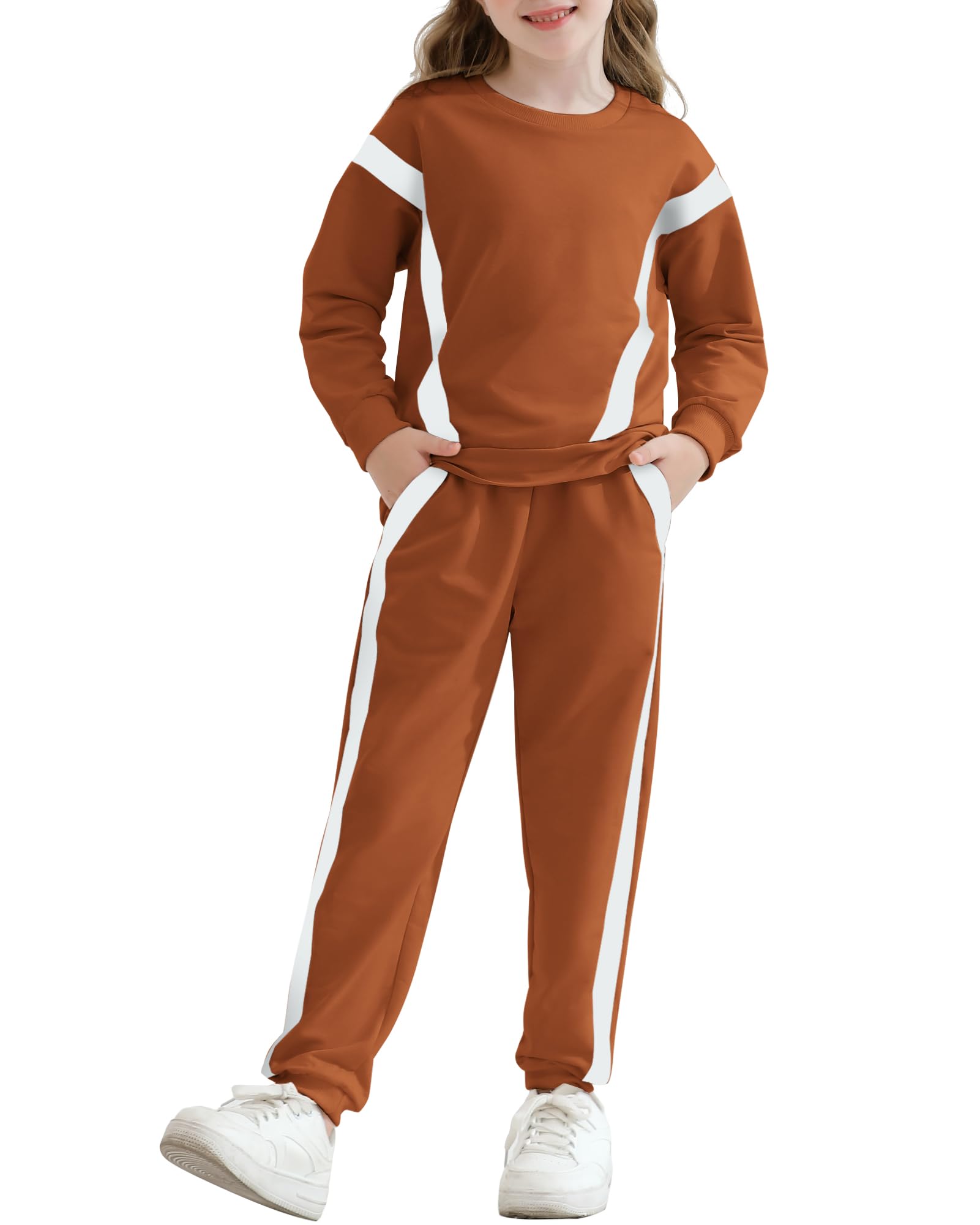 Girl Clothes 2 Piece Outfits Sweatsuit Fashion Sweatshirt Pants Set