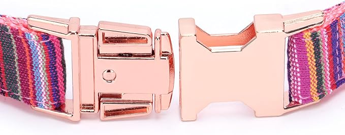 Collar para perro Serijoars de nailon ajustable talla M rojo miniatura 5