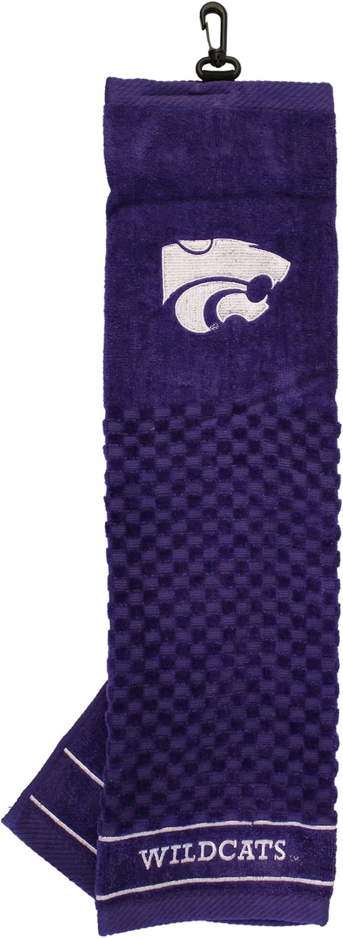 Team Golf NCAA Kansas State Wildcats Embroidered Golf Towel, Checkered Scrubber Design, Embroidered Logo (Pack of 6)