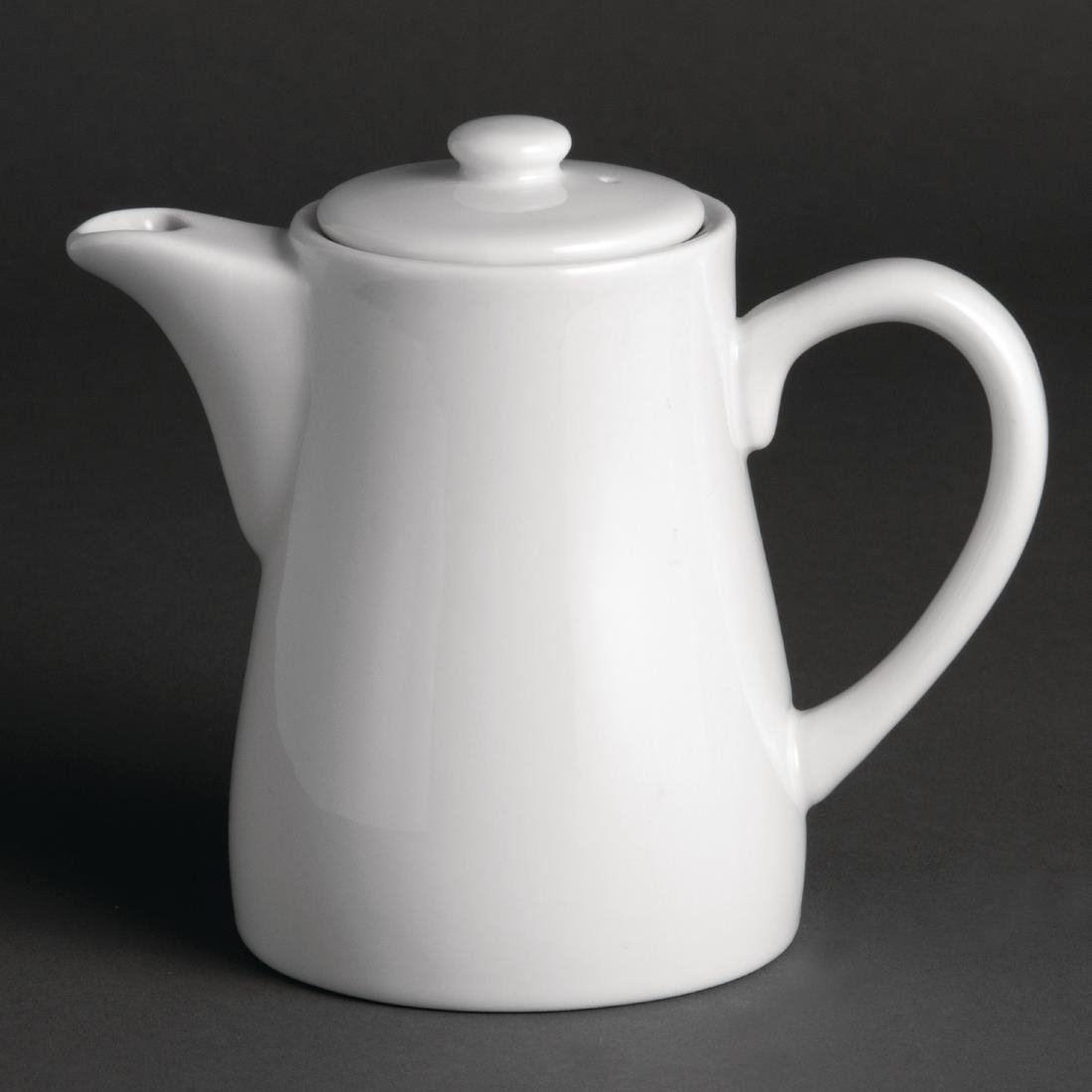 4X Olympia Whiteware Coffee Pots 310ml 11oz Porcelain Espresso Jugs Oven Safe
